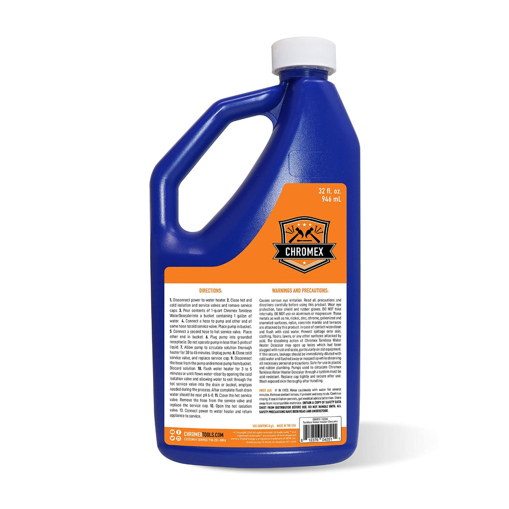 Chromex Regular descaling helps maintain heater performance