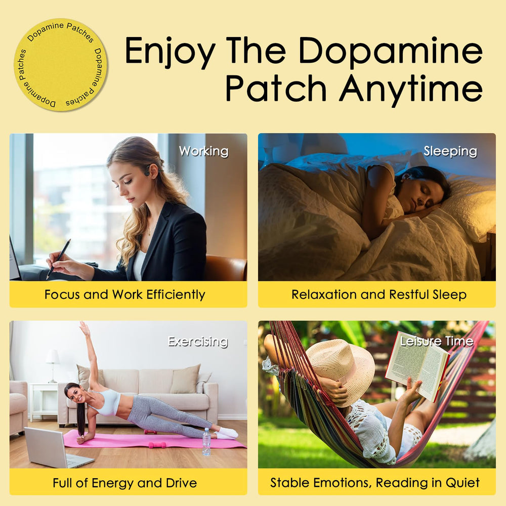 Chrxbei dopamine patches applied on clean skin ready for comfortable wear