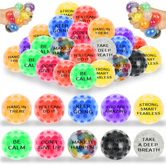 Chshhuao 20-pack motivational mini stress balls in 10 colors for anxiety relief and focus