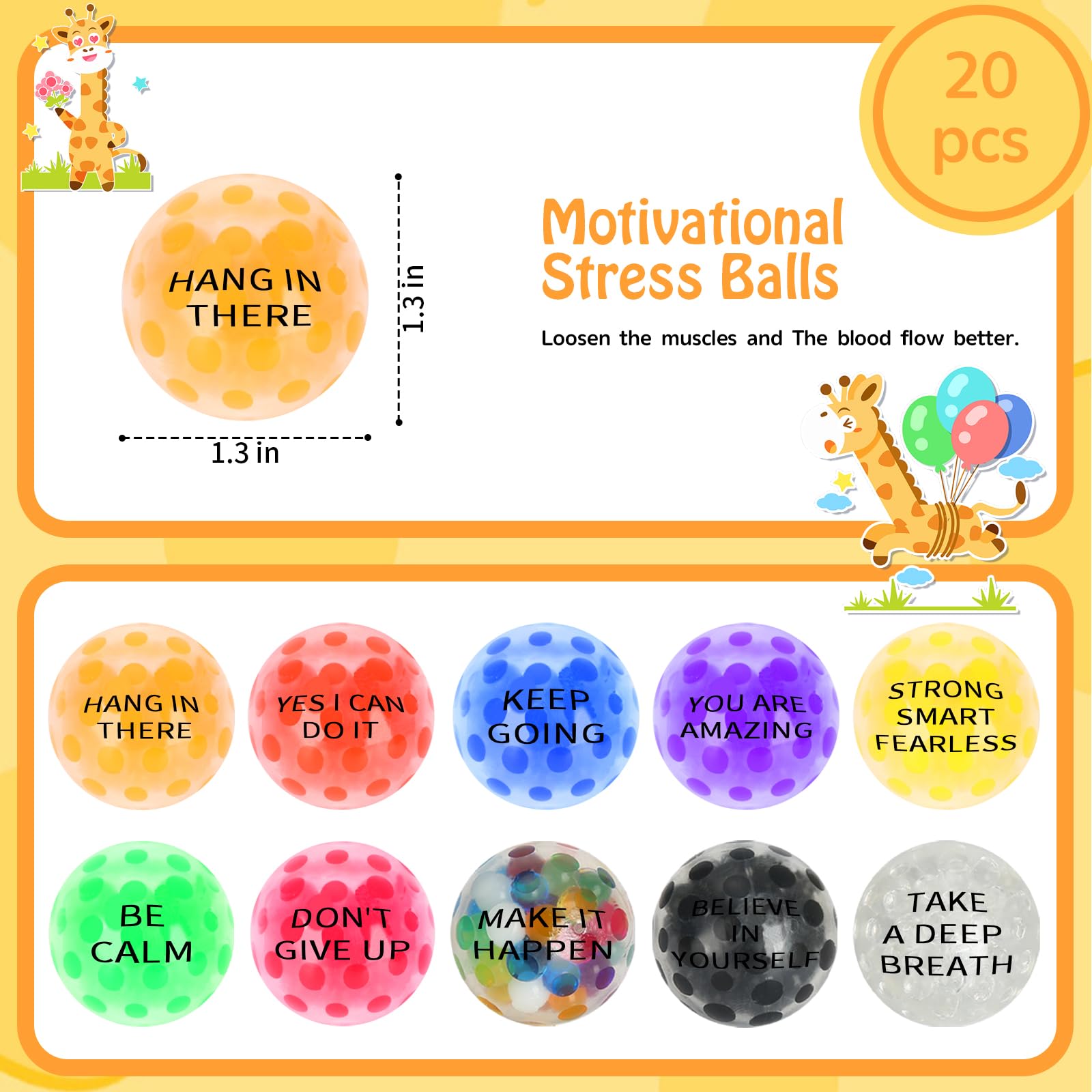 Chshhuao colorful stress balls in vibrant colors ideal for desk fidgeting and concentration