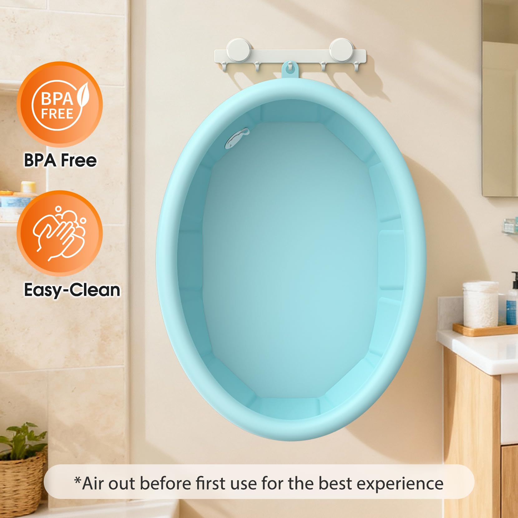 Chumoasis tub made from BPA-free PVC for safe bath time