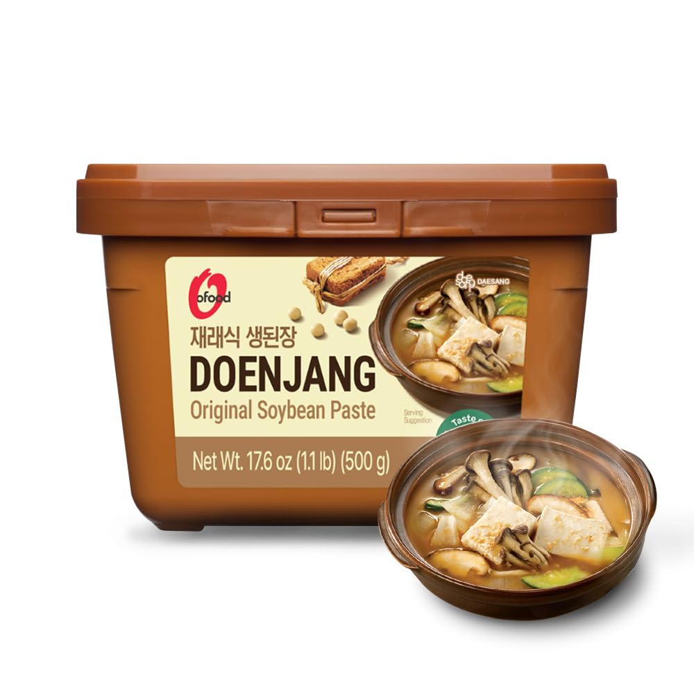 Chung Jung One Doenjang original jar front, premium miso paste for soups and sauces