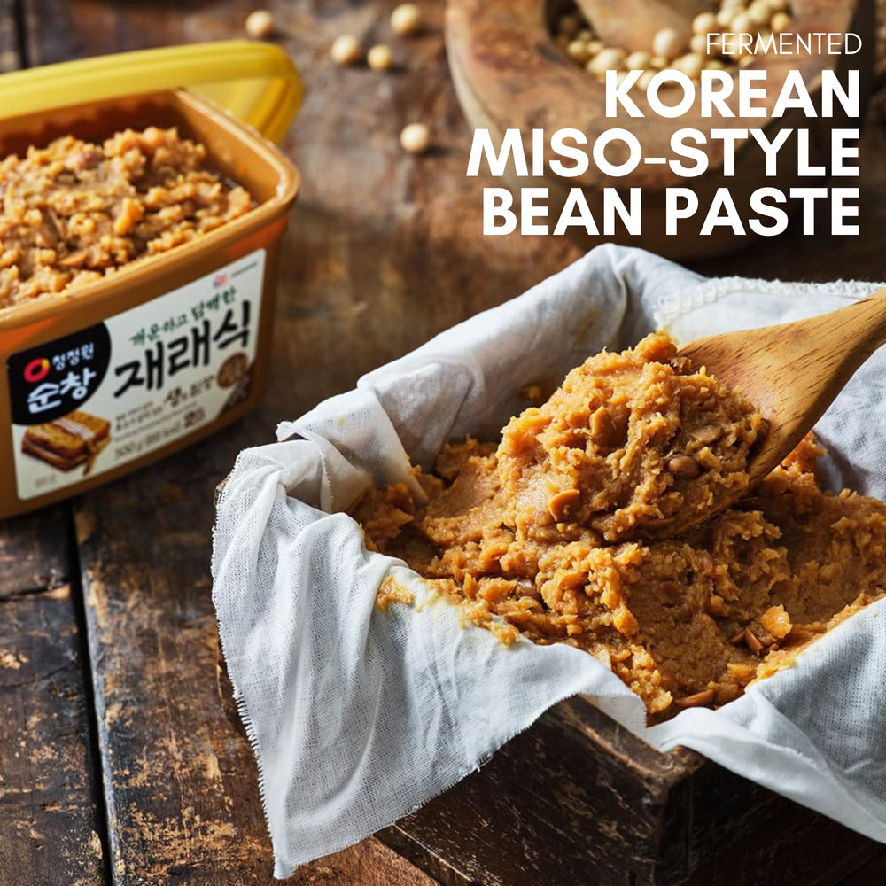Chung Jung One Doenjang original spoon dipping, creamy texture ideal for dips
