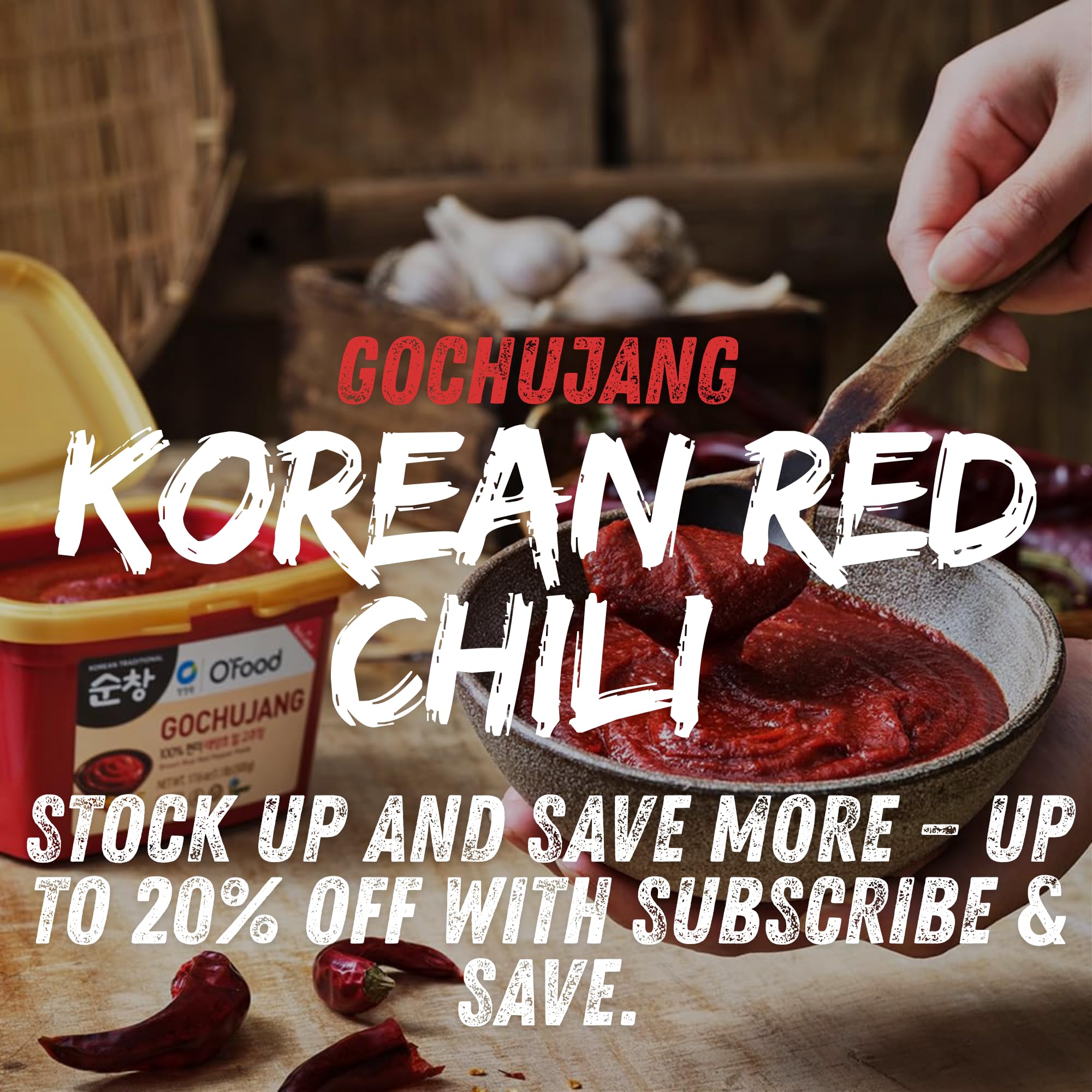 Chung Jung One gochujang ingredients chart highlights peppers and fermentation tradition