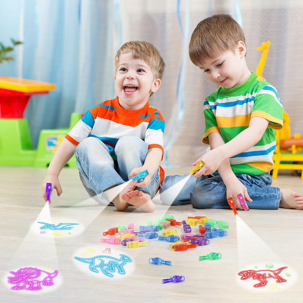 CHUNNIN bulk 36-pack dino lights ideal for goodie bags and group activities.