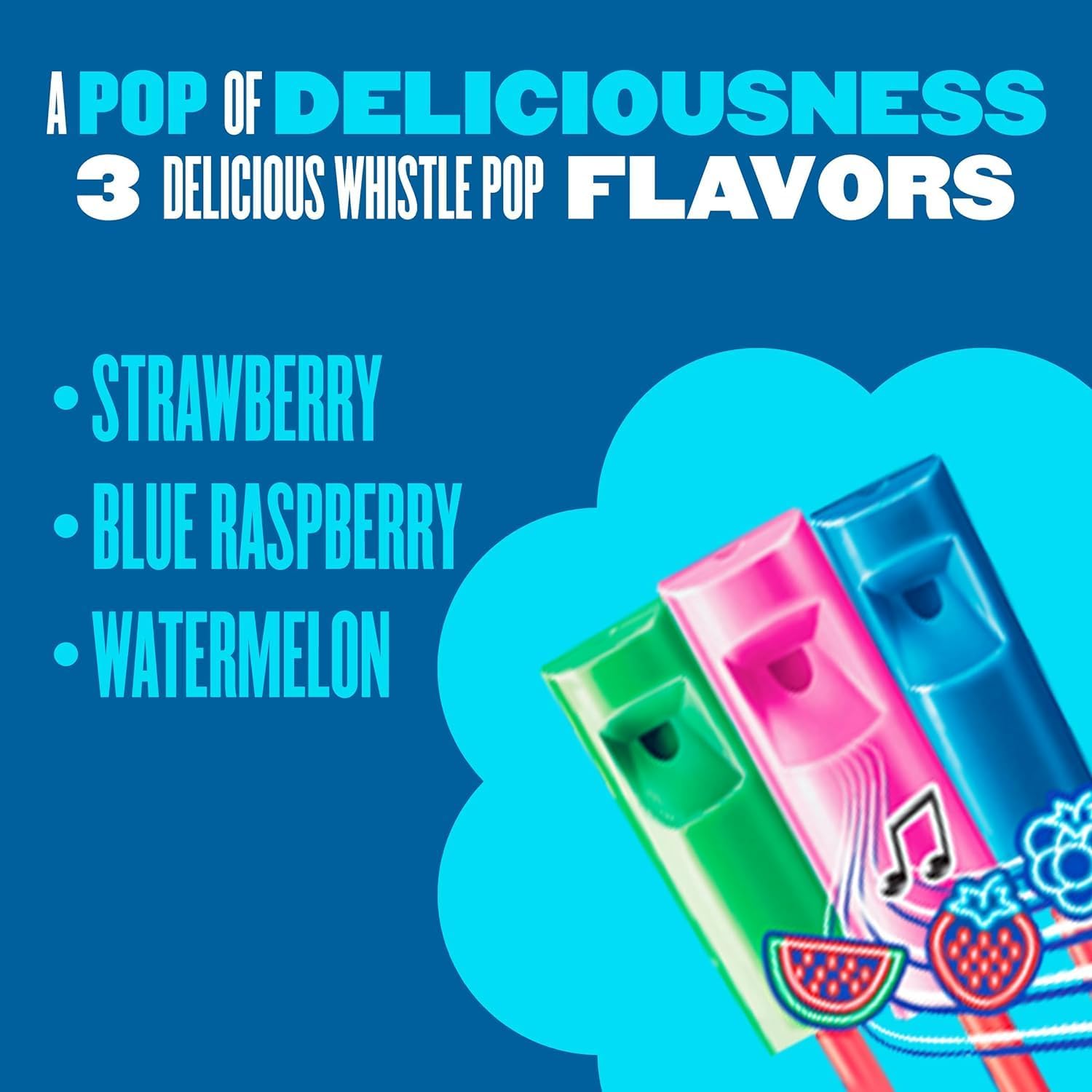 Chupa Chups Melody Pop individually wrapped for freshness and convenience.