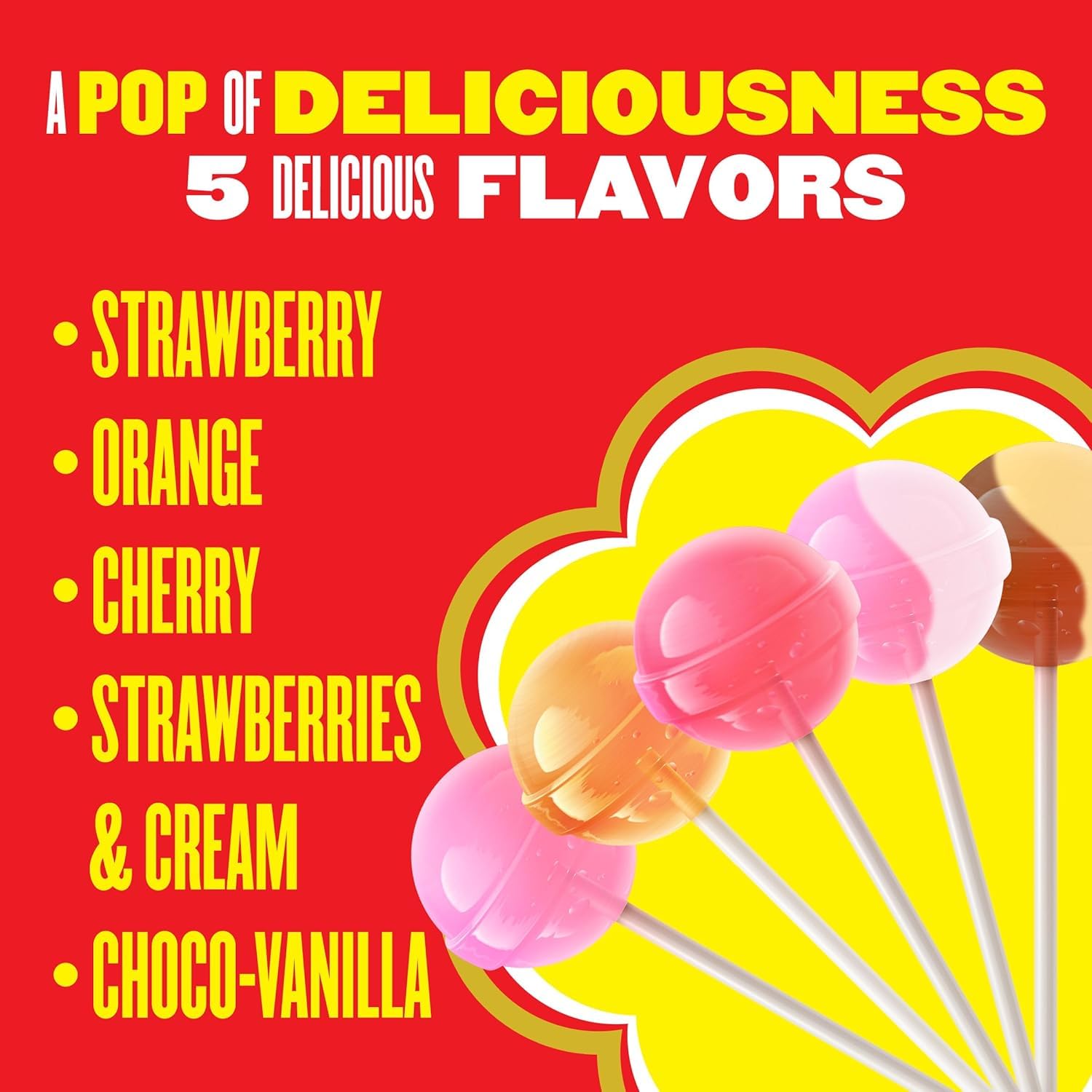 Chupa Chups strawberry lollipop individually wrapped, easy to share