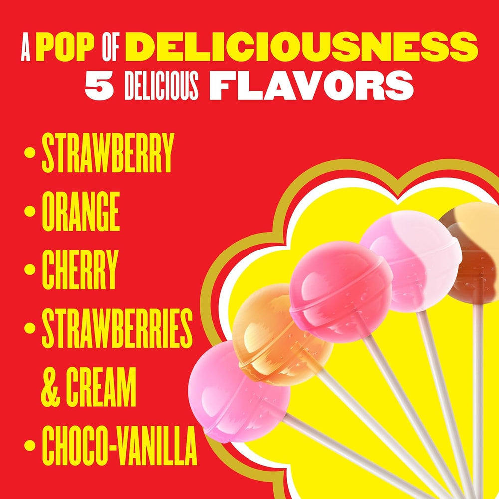 Chupa Chups strawberry lollipop individually wrapped, easy to share