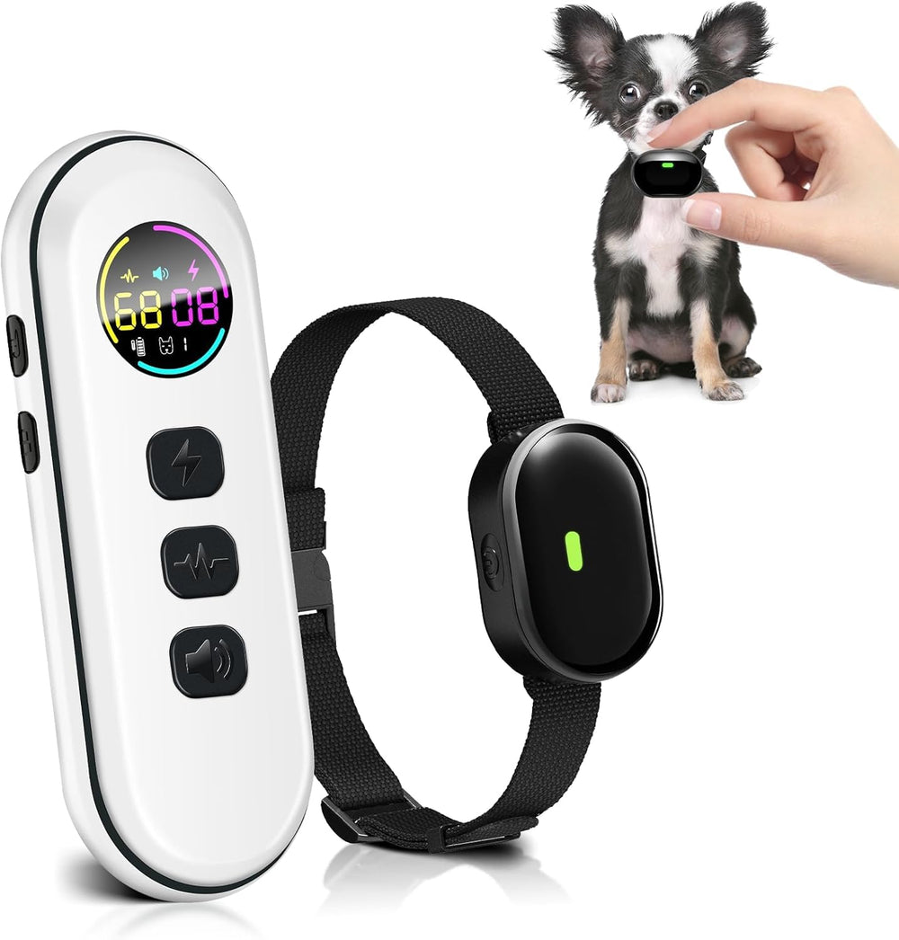 Chupolik Ultra-Small Collar remote side view shows slim design for small dogs.