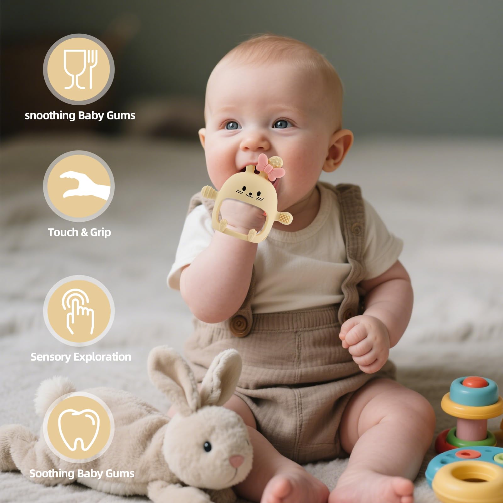 Chuya BPA-free silicone teether, safe chew toy for soothing gums