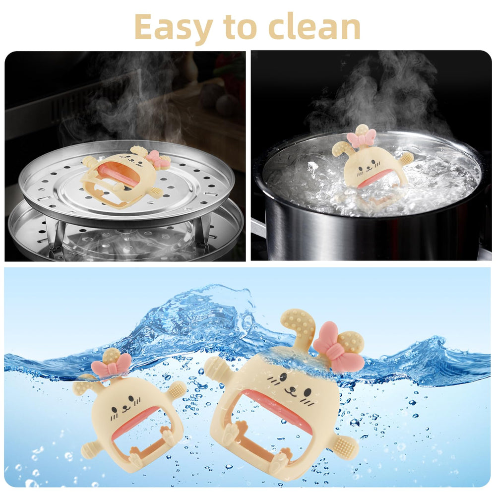 Chuya easy-clean baby teether, dishwasher-safe and boil-safe