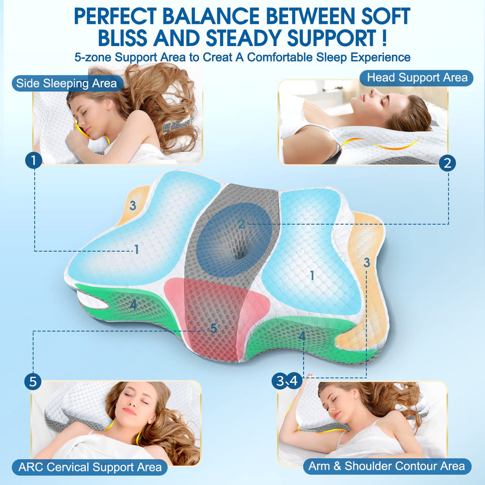 CHxxy pillow with ice silk cover stays cool and breathable during sleep.