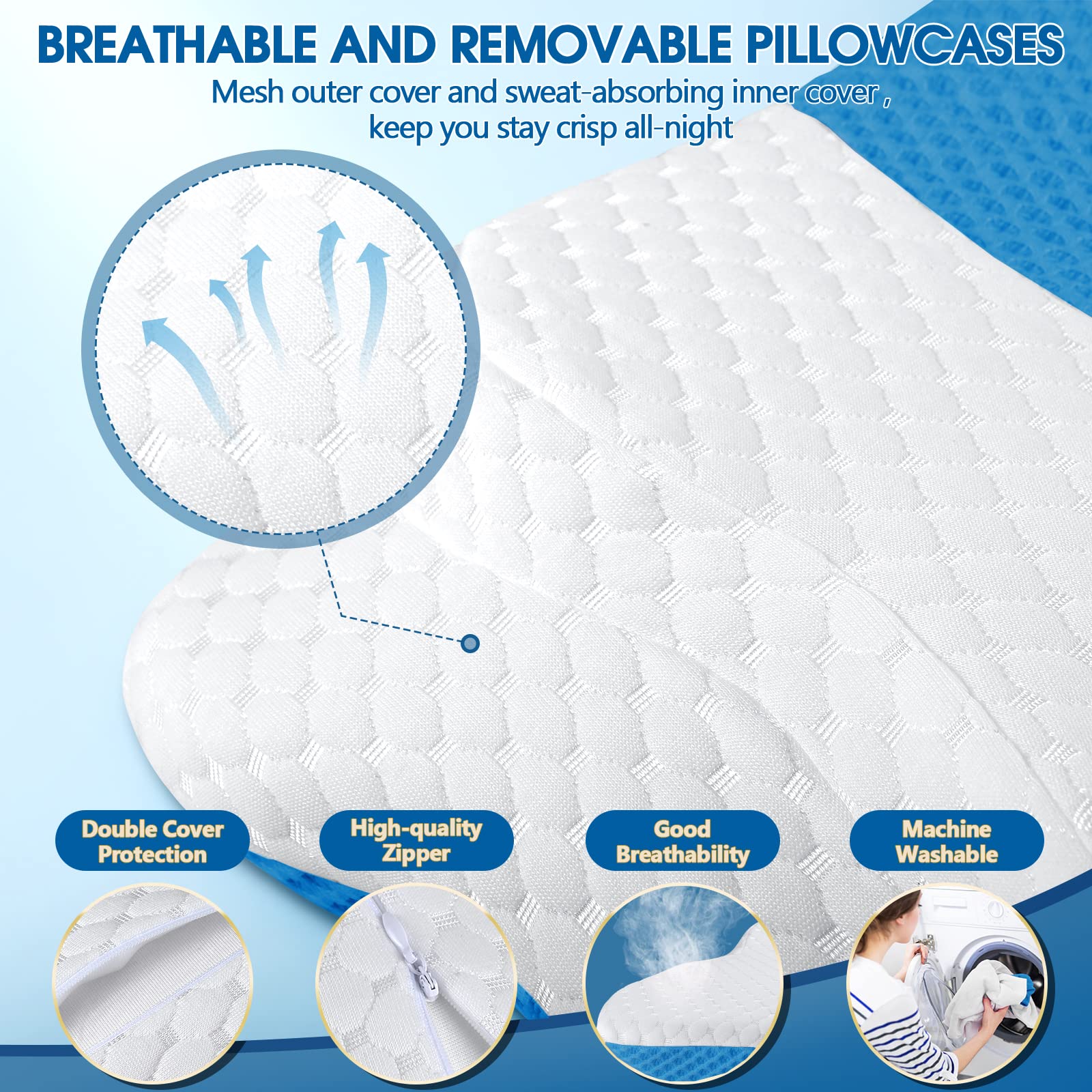 CHxxy memory foam cushions the head for relaxing rest