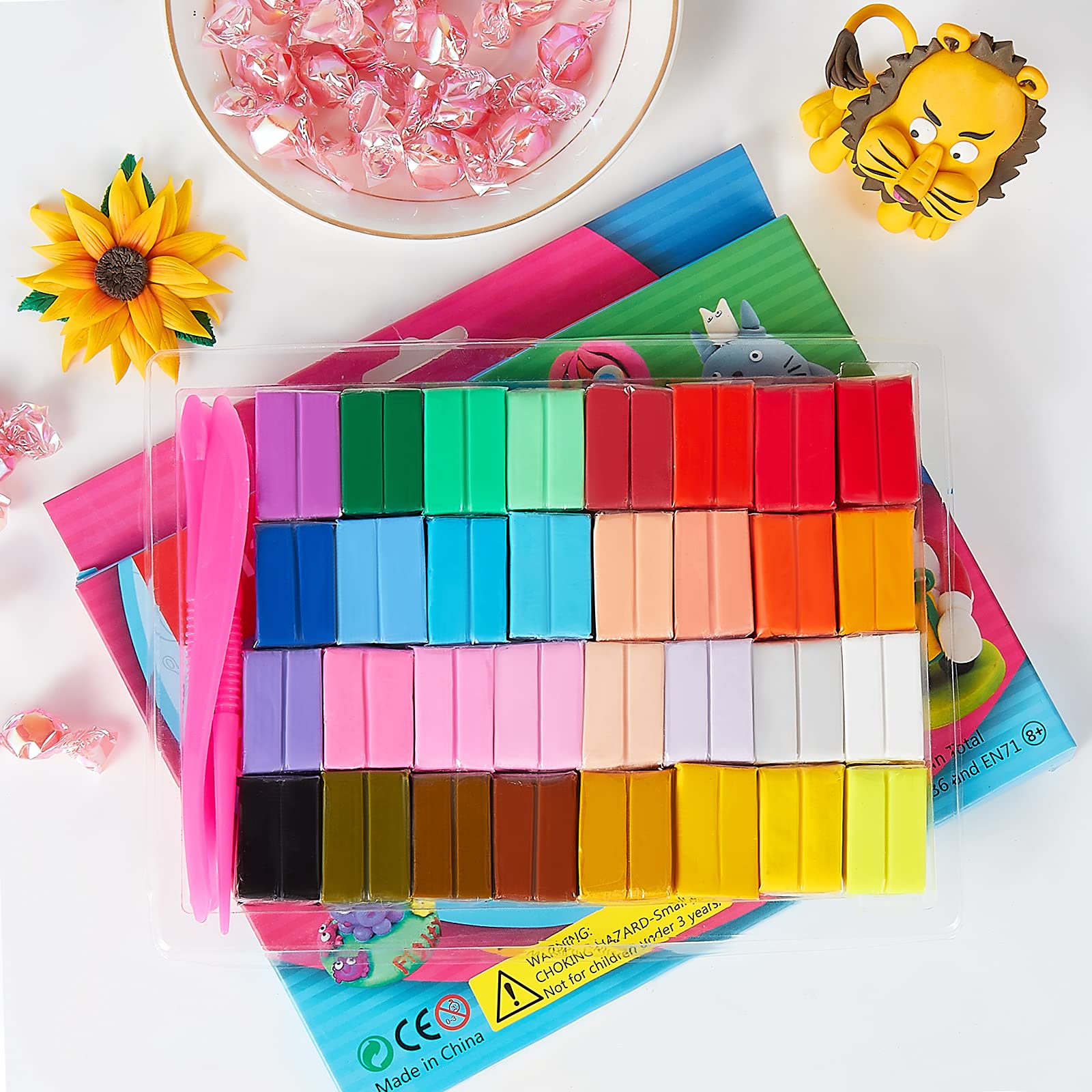 CiaraQ Polymer Clay Kit non-toxic blocks for safe crafting at home.