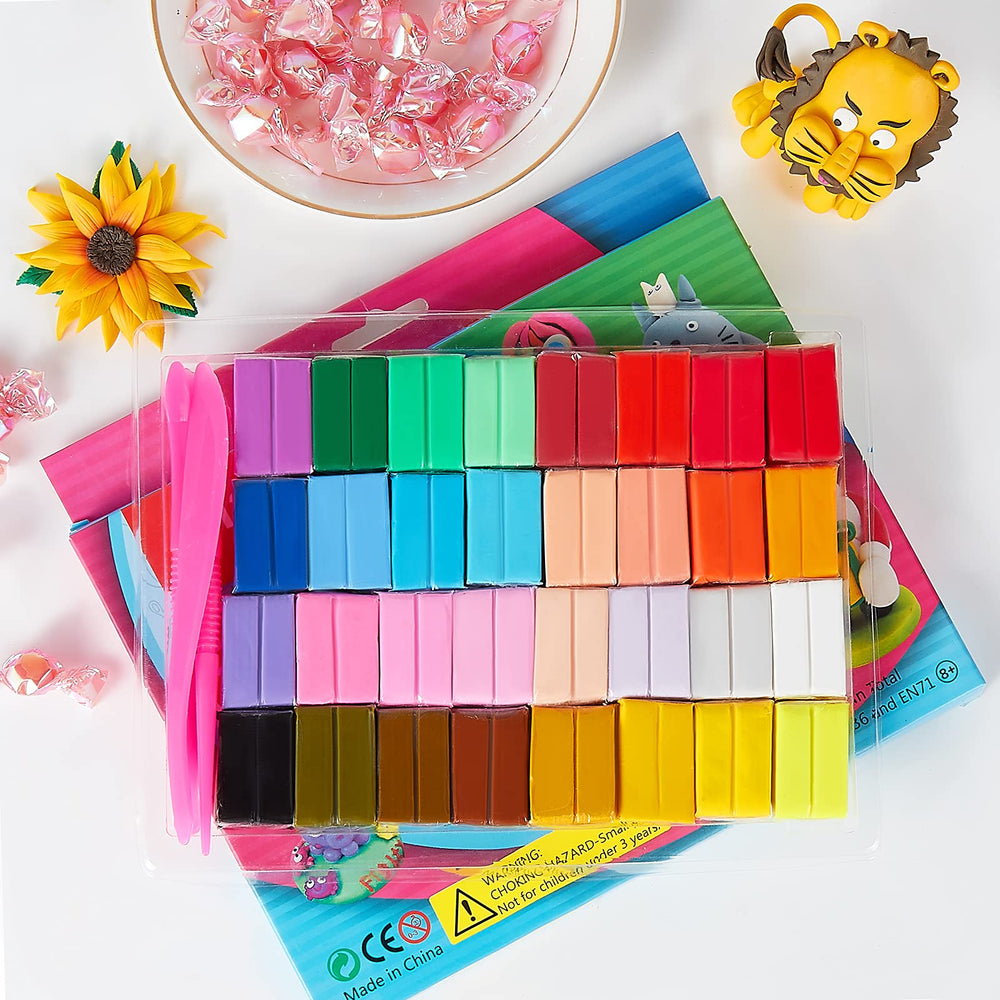 CiaraQ Polymer Clay Kit non-toxic blocks for safe crafting at home.
