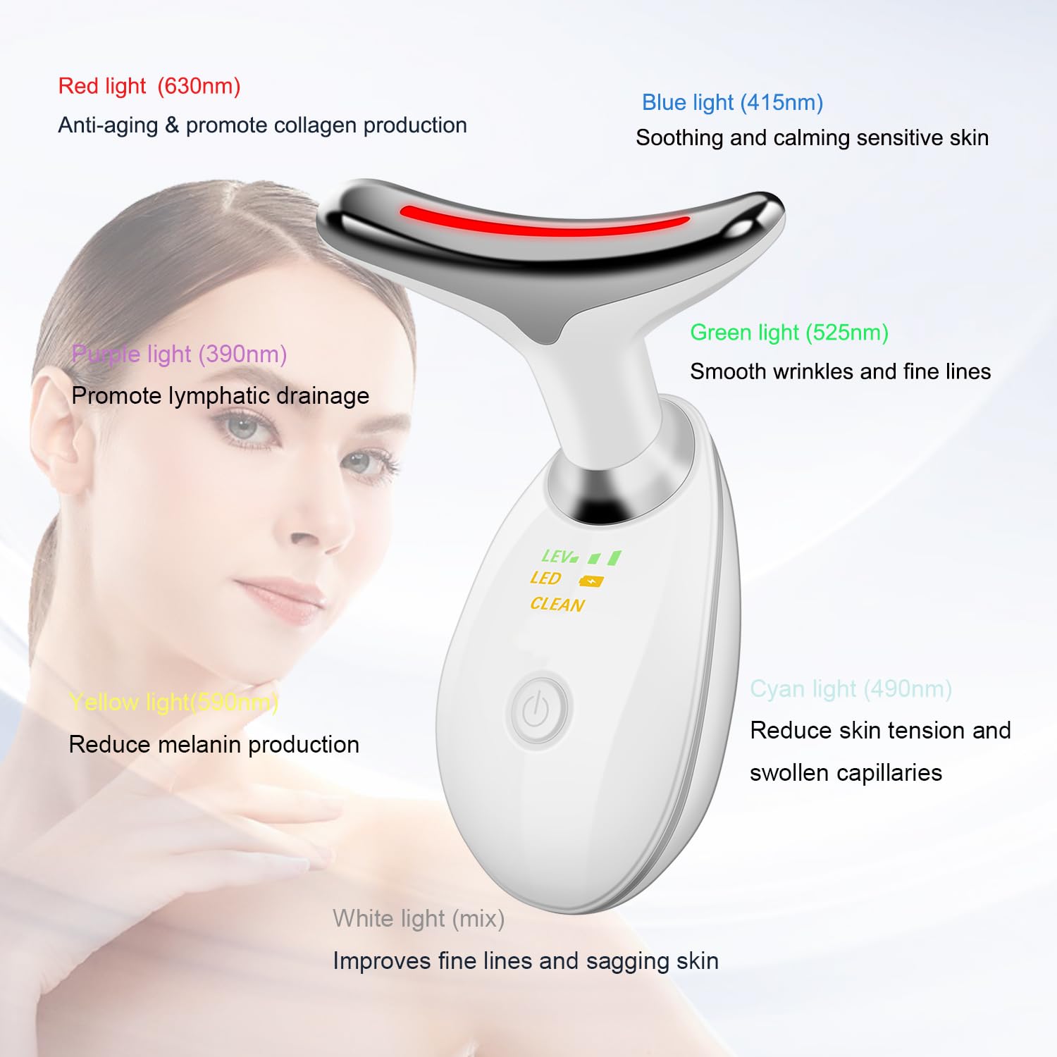 Cibqun massager's ergonomic grip helps you follow contours without fatigue.