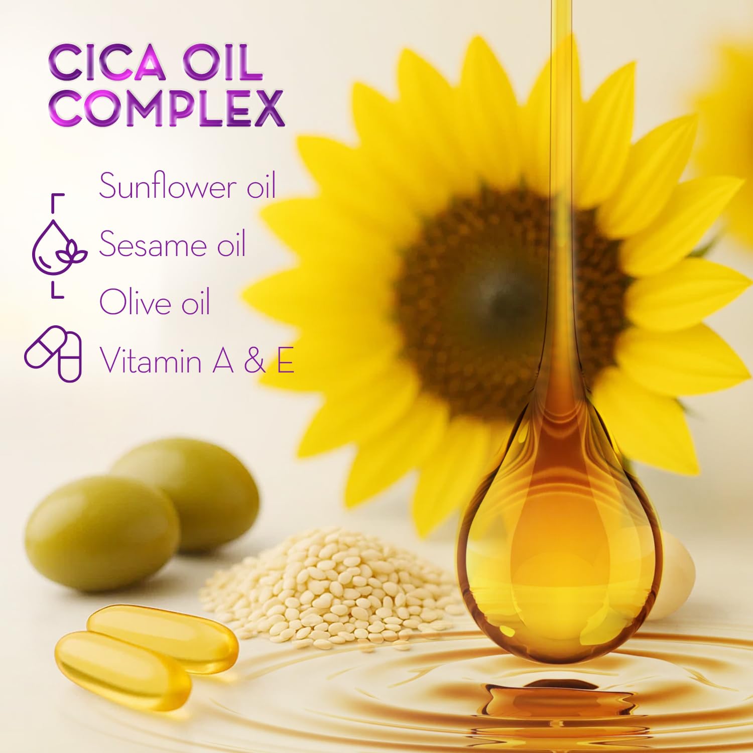 Cicatricure Cica Oil on skin demonstrating fast absorption and texture.