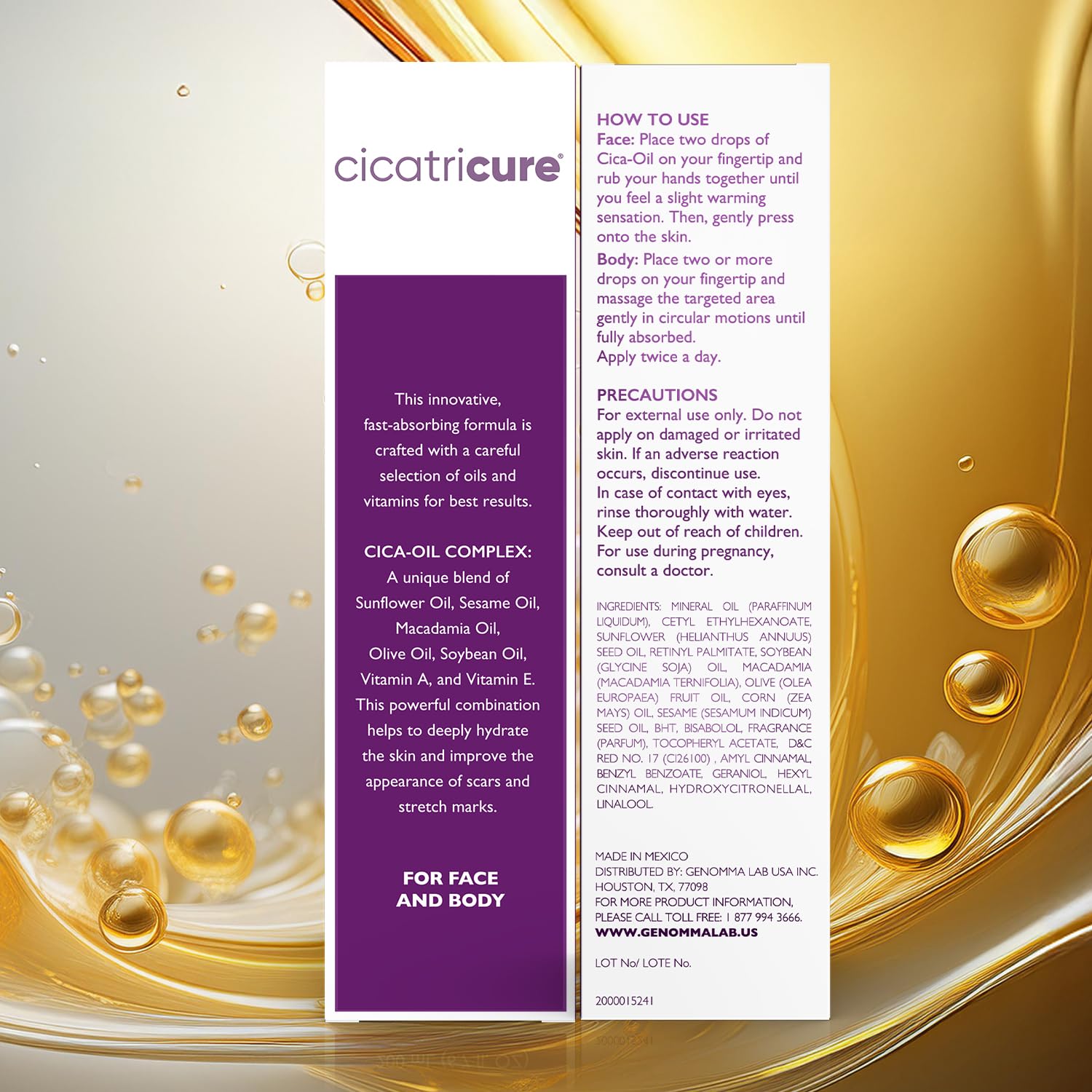 Travel-ready Cicatricure Cica Oil for on-the-go care.