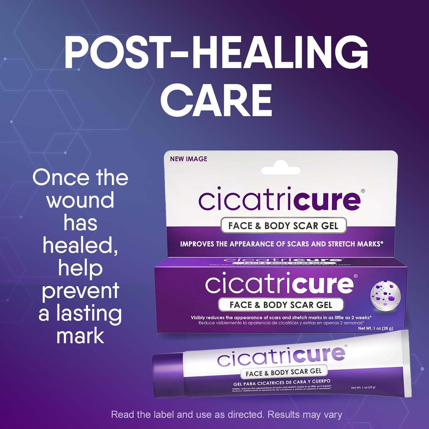 Cicatricure one-ounce packaging keeps you prepared for on-the-go needs.