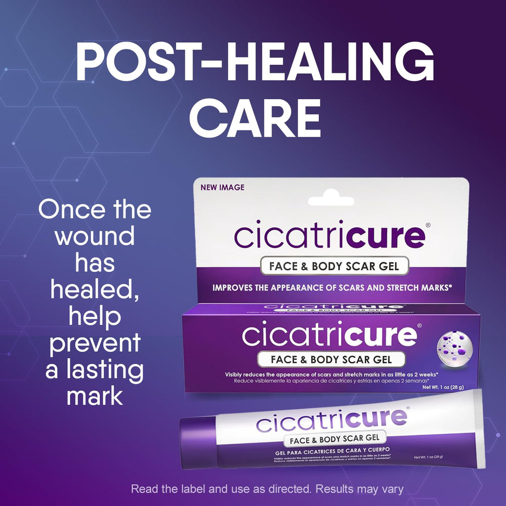 Cicatricure one-ounce packaging keeps you prepared for on-the-go needs.