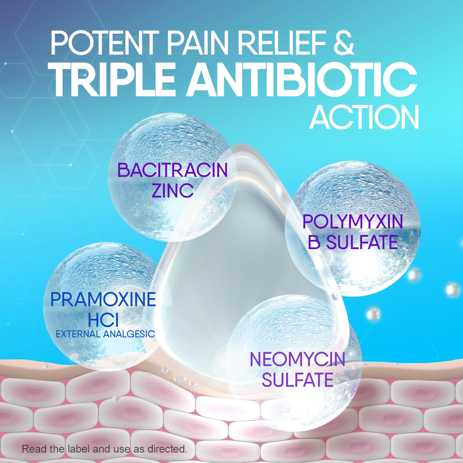 Cicatricure pain relief ointment soothes discomfort during skin healing.