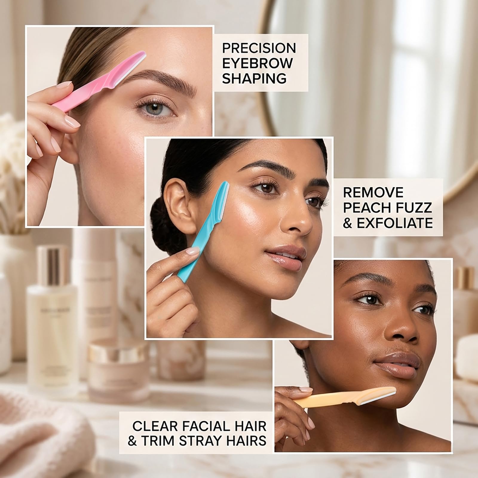 CICINUJOY painless precise trimming for brows, jawline, and cheek areas.