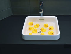 CICITOYWO ten-piece mini ducks show compact, easy-to-hold size.