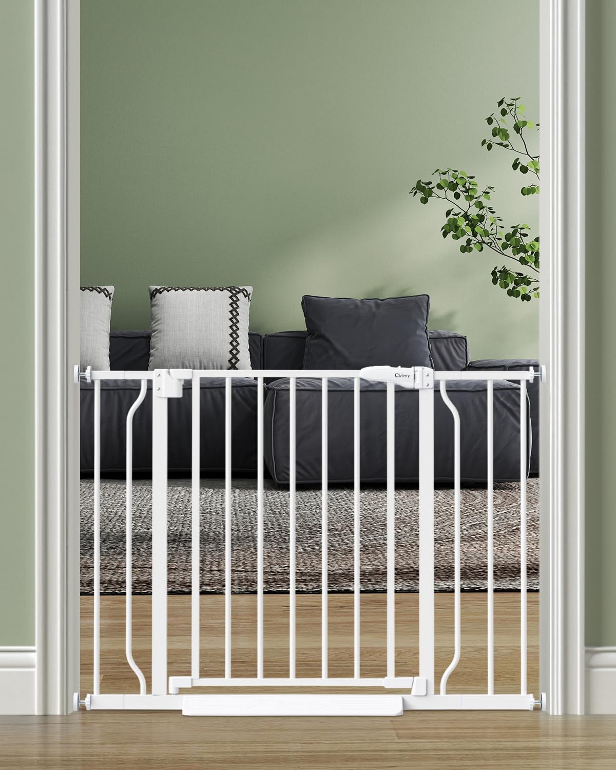 Cideny Baby Gate No Drilling secures doorways without wall damage, ideal for renters.