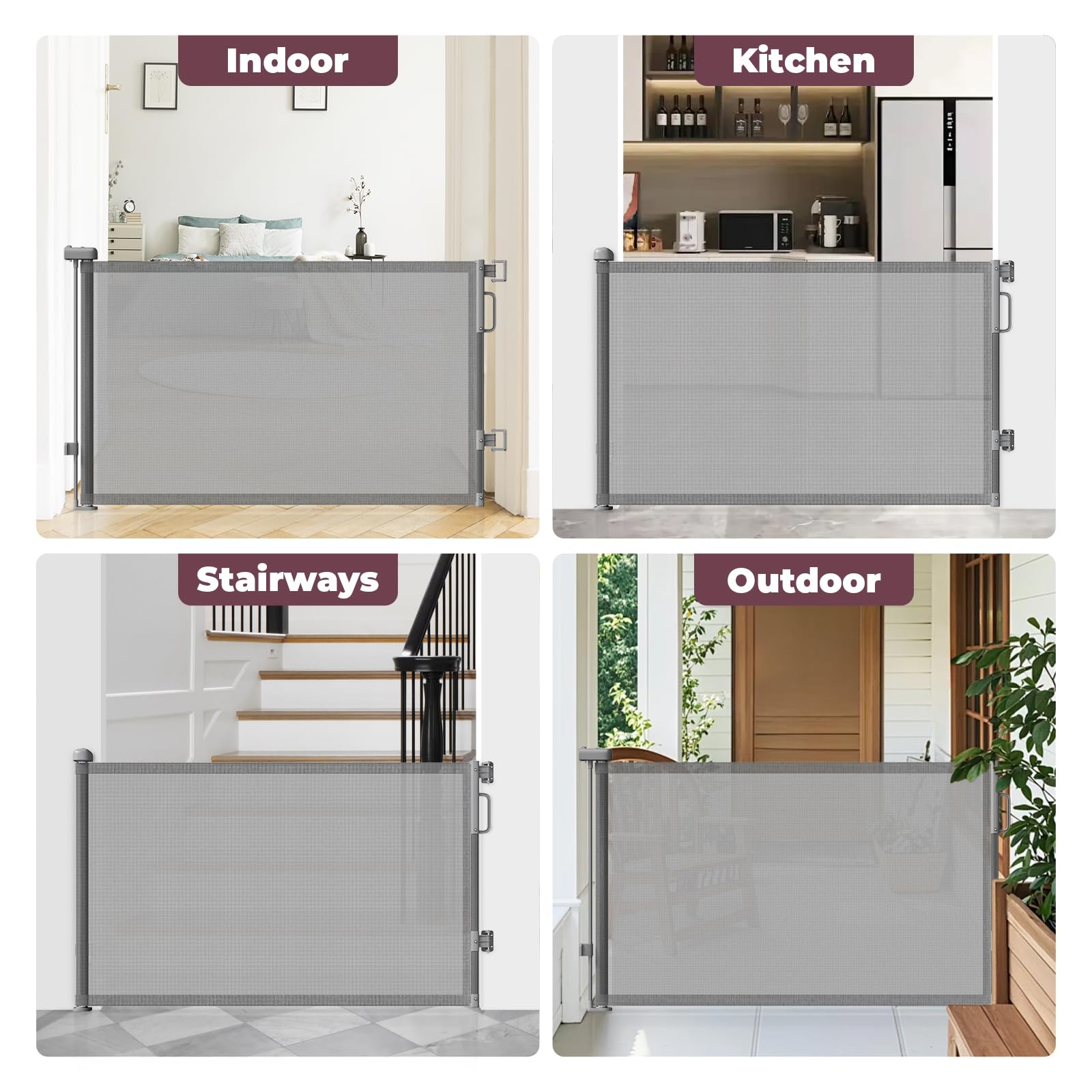 Baseboard friendly brackets keep installation quick without drilling.