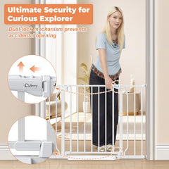 Cideny Gate for Doorways and Stairs adapts to spaces with adjustable width.