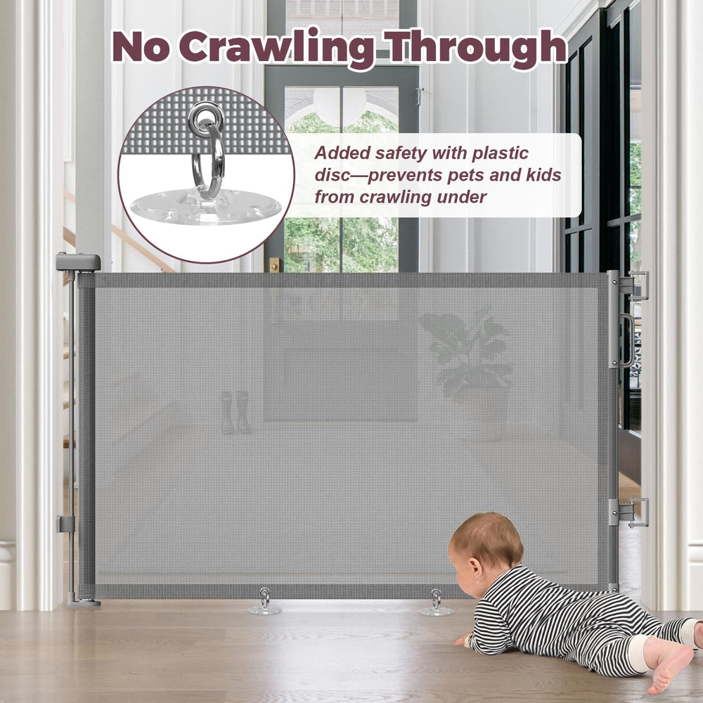 Indoor outdoor mesh gate ready for patios and kitchens.