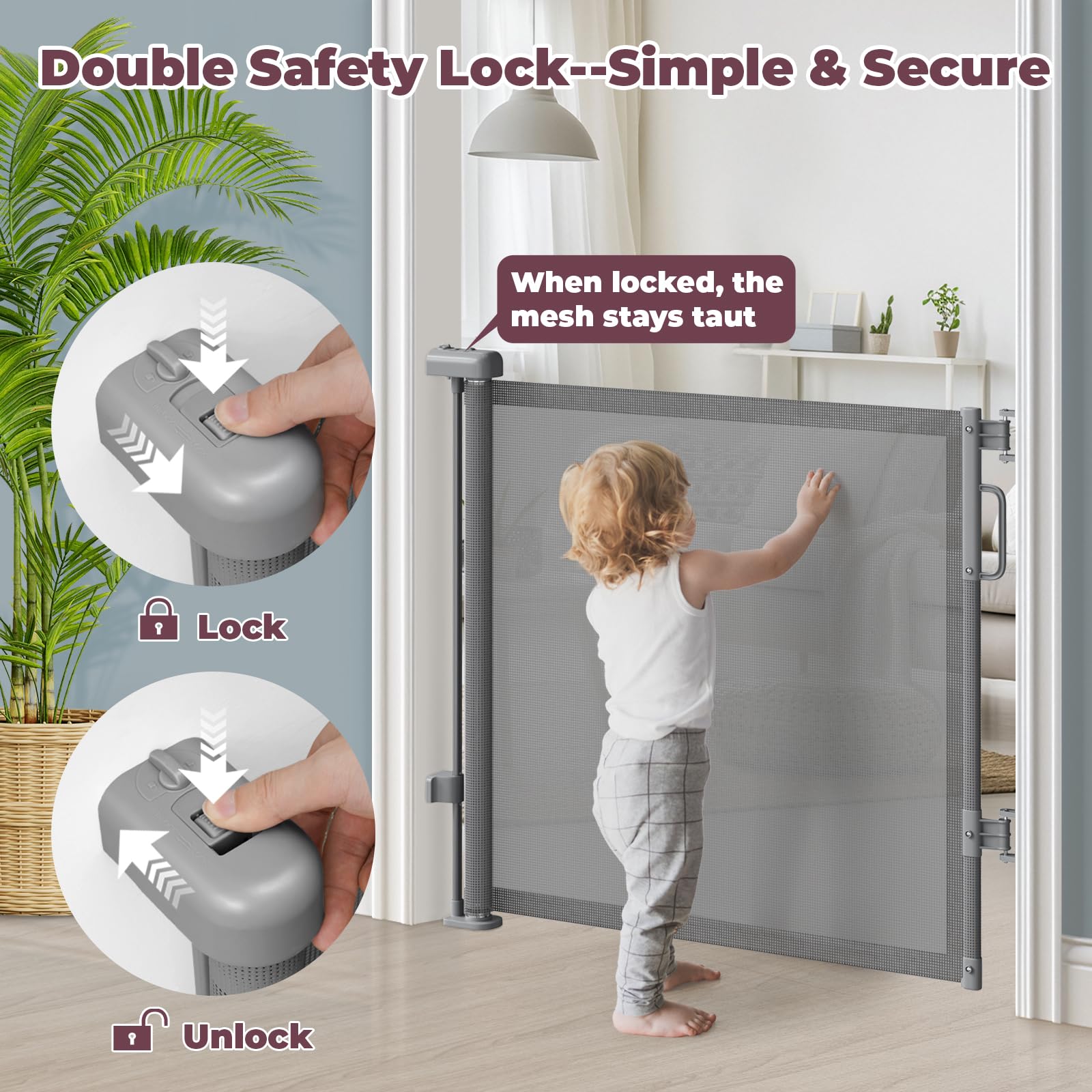 Cideny gate offers one hand operation ideal for multitasking at home.