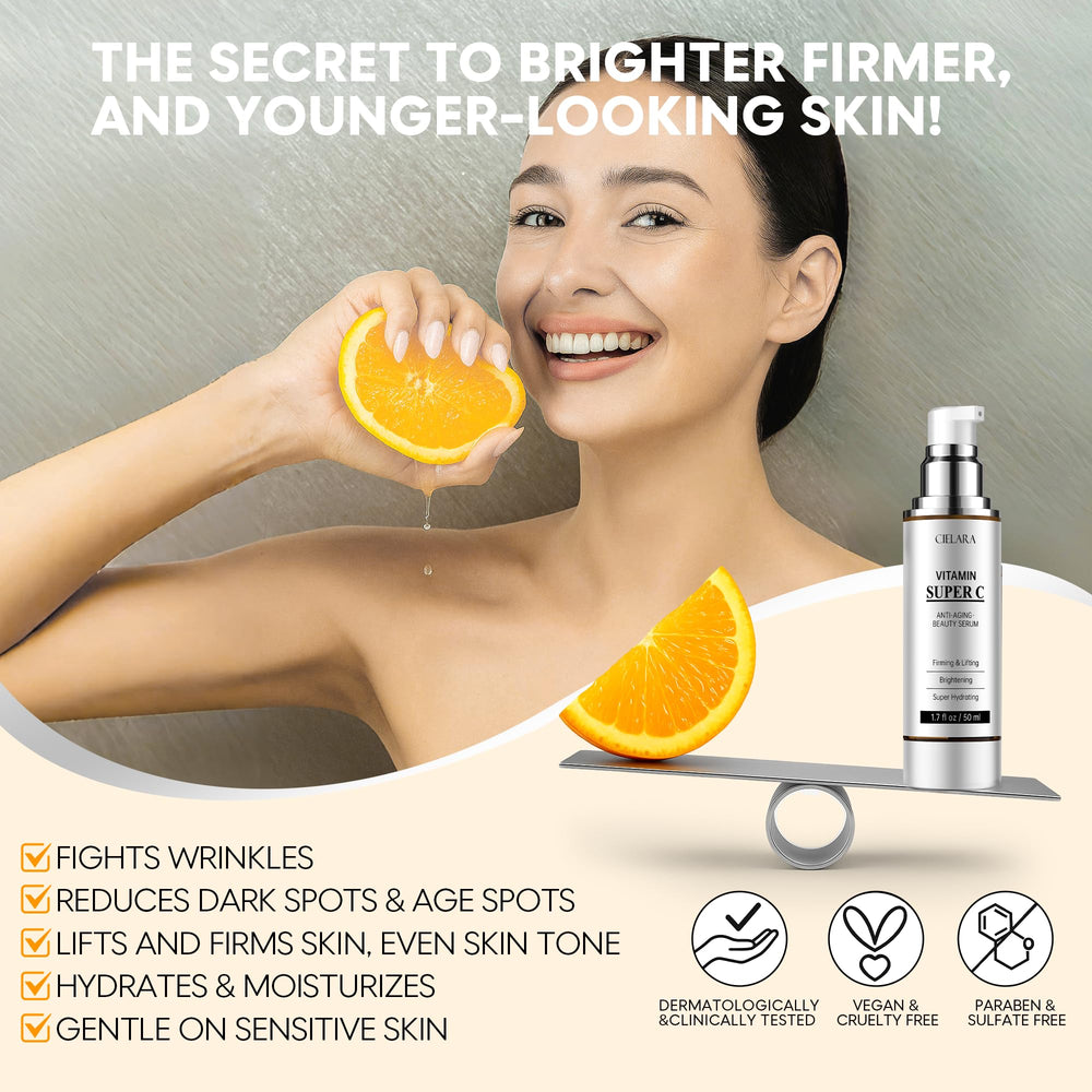 CIELARA serum dropper demonstrates precise application for smooth, hydrated skin