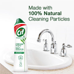 Cif Original bathroom cleaner on tubs and tiles for easy cleaning