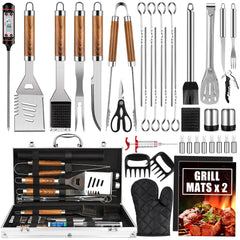 Cifaisi 38-piece BBQ tools set ready for backyard grilling versatility.
