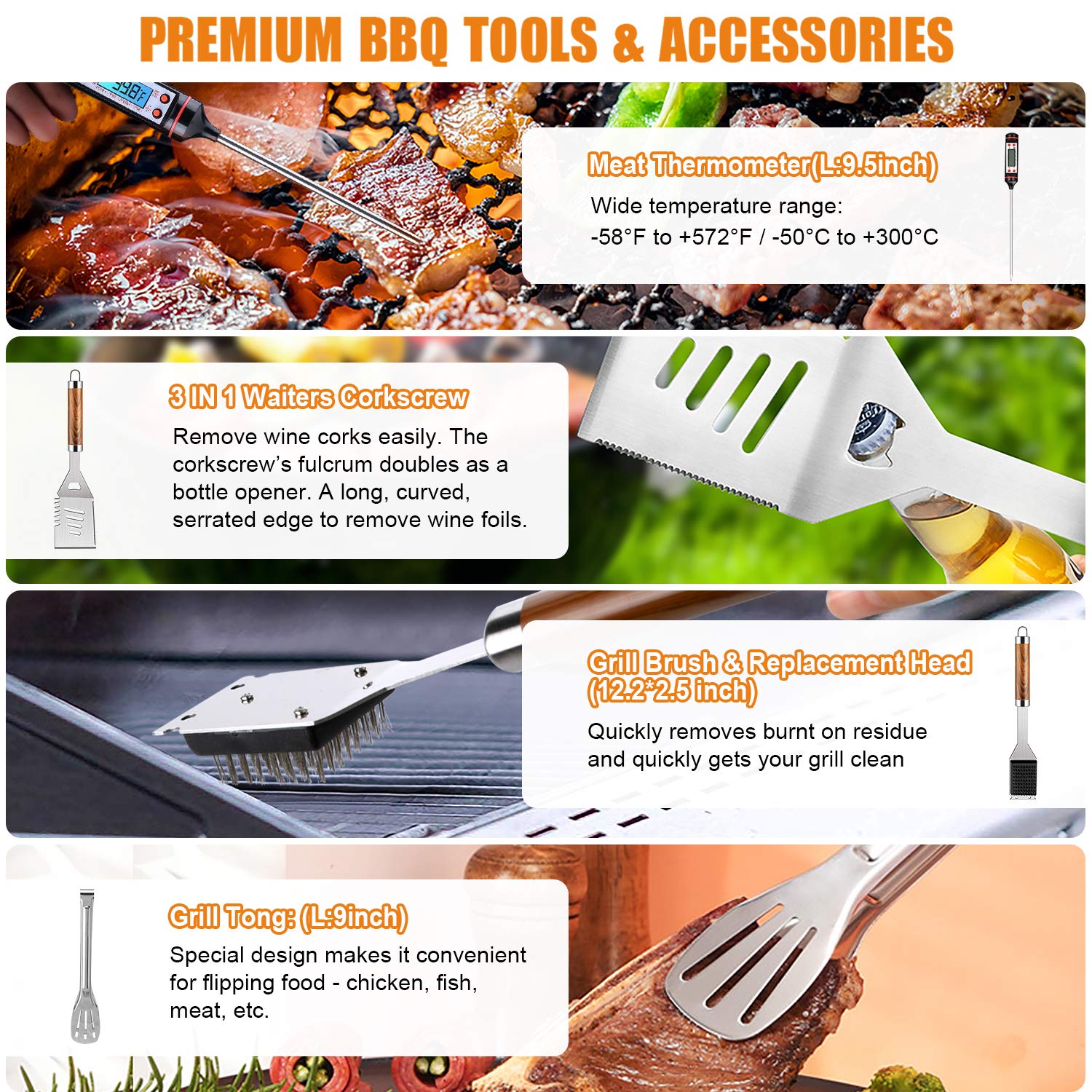 Cifaisi grill mats prevent sticking while cooking delicate meats.