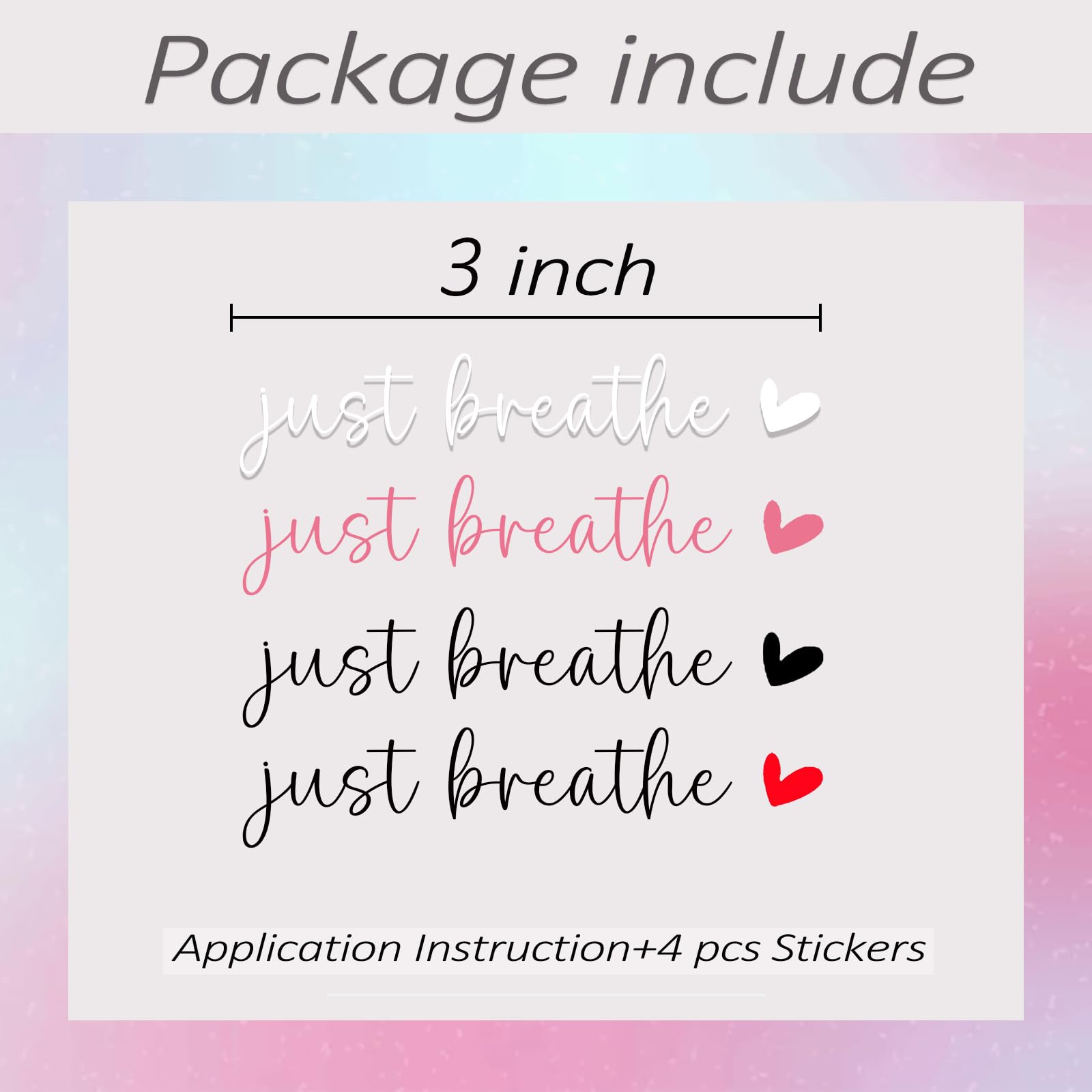 CIKTCOKO Just Breathe car decal elevates mood during commutes.