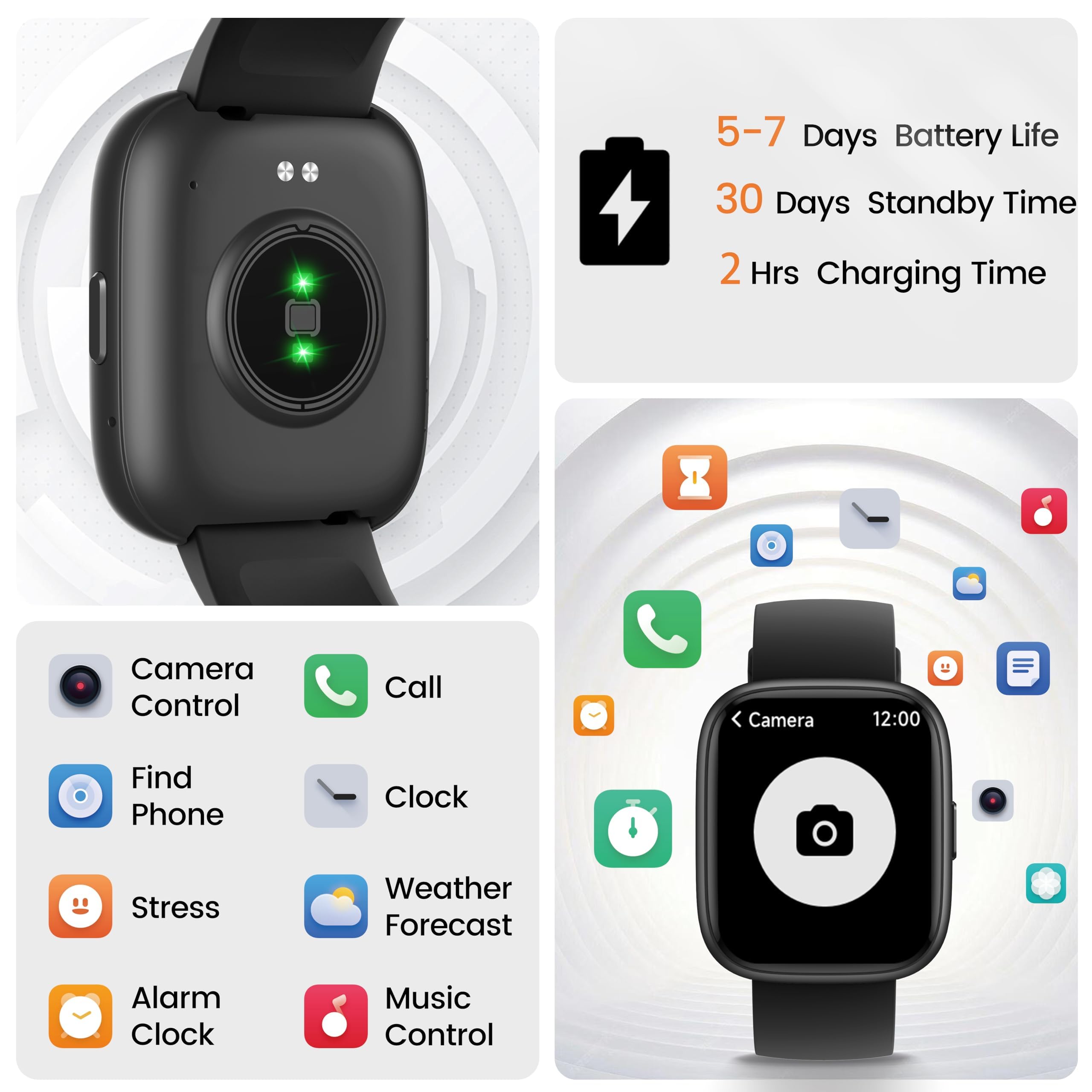 Cillso long battery life smartwatch used all day and beyond