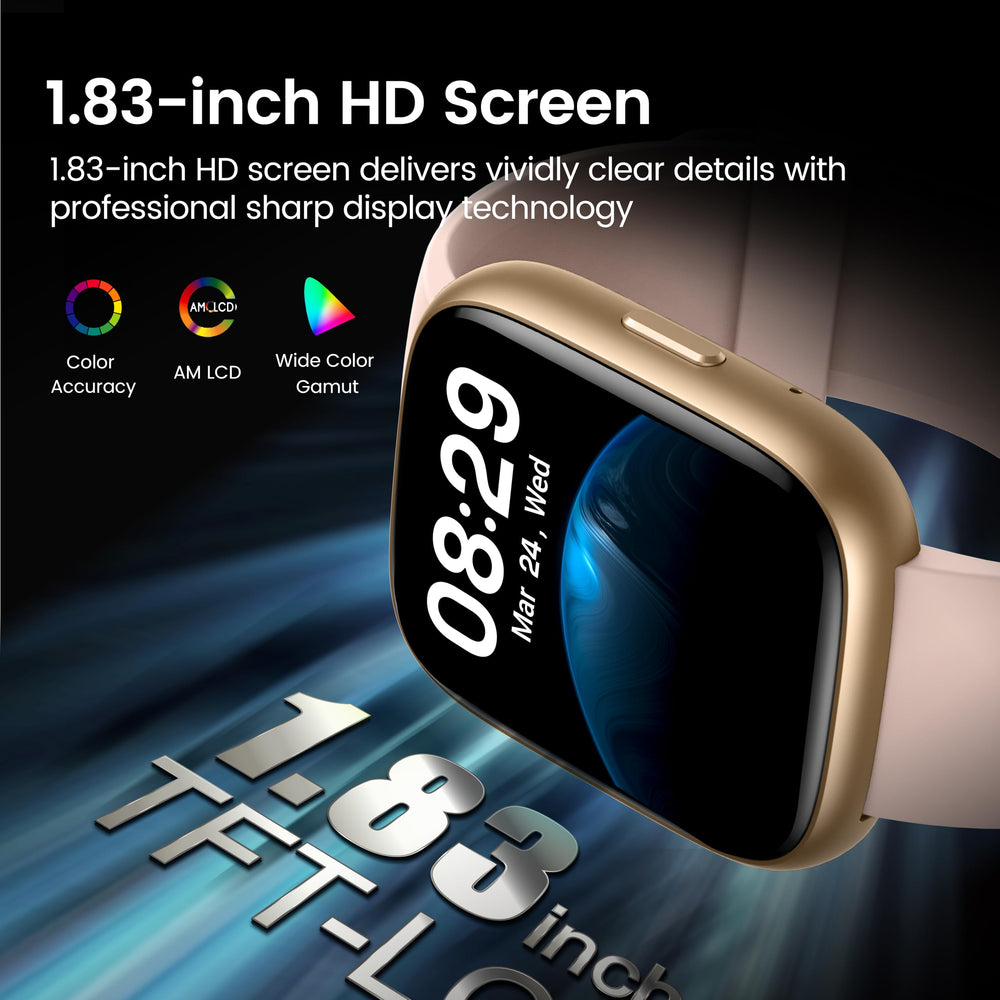 Cillso watch with 1.83-inch HD display and responsive touchscreen