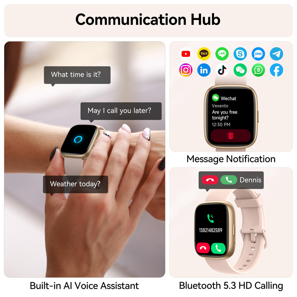 Cillso smartwatch receives calls and messages via Bluetooth with VeryFit app