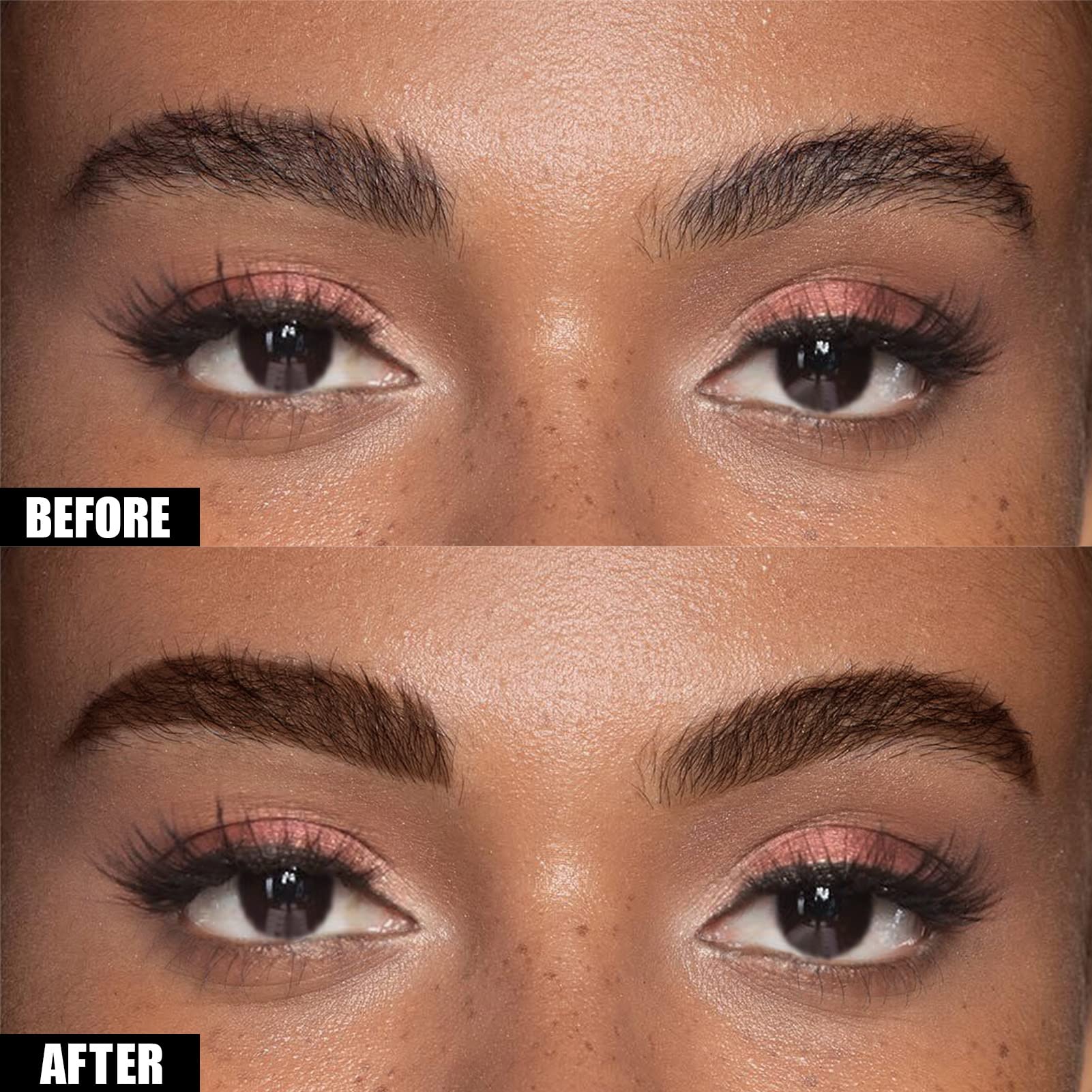 Cilrofelr Tattoo Brow Gel pigmentation close-up shows rich color payoff.