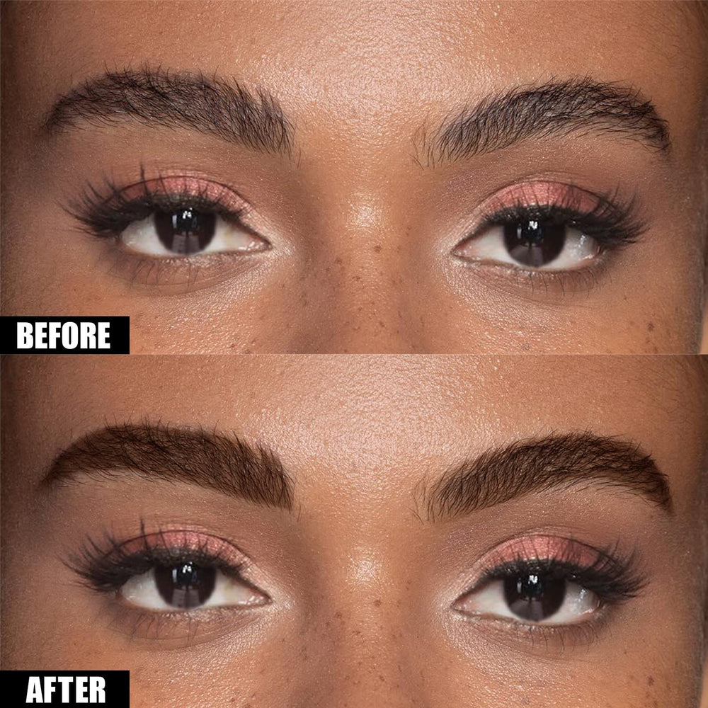 Cilrofelr Tattoo Brow Gel pigmentation close-up shows rich color payoff.