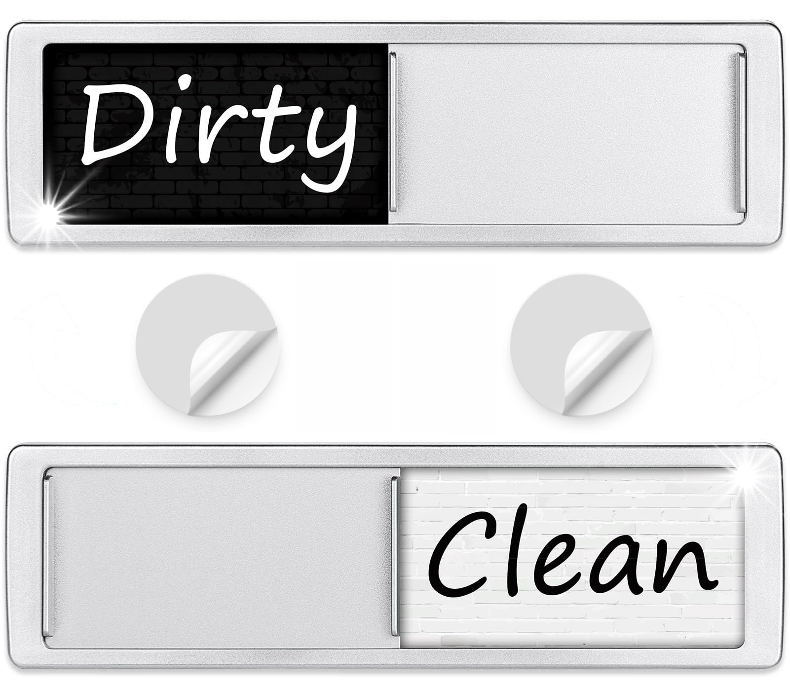 Cimkiz dishwasher magnet clean-dirty sign on a magnetic surface shows status at a glance