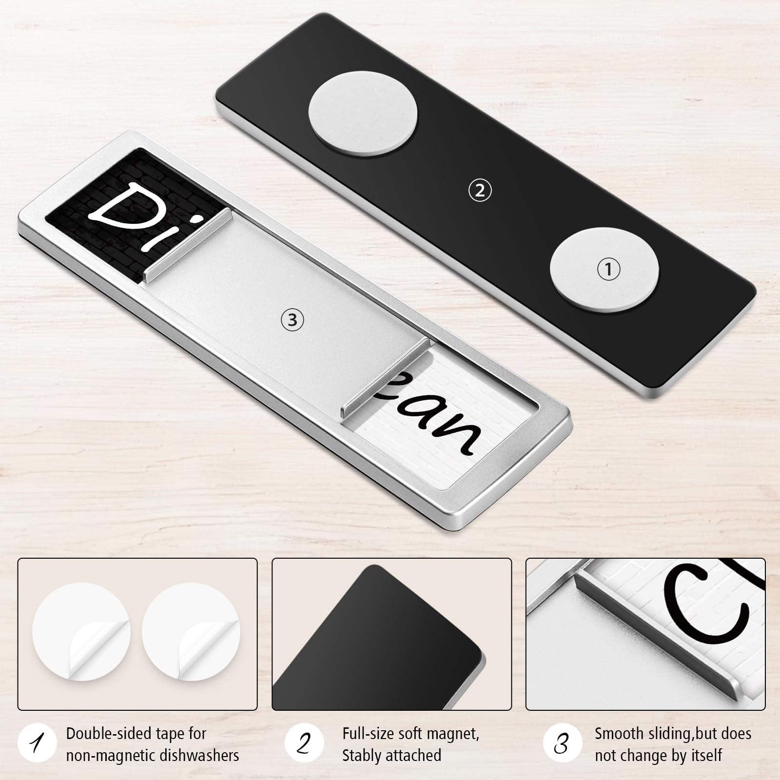Cimkiz 7x2 inch sign is easy to read on any dishwasher door