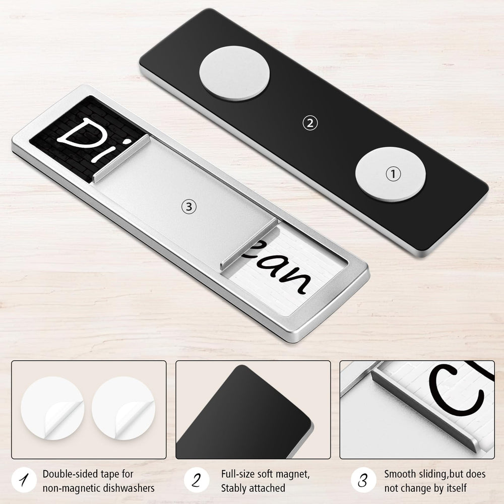 Cimkiz 7x2 inch sign is easy to read on any dishwasher door