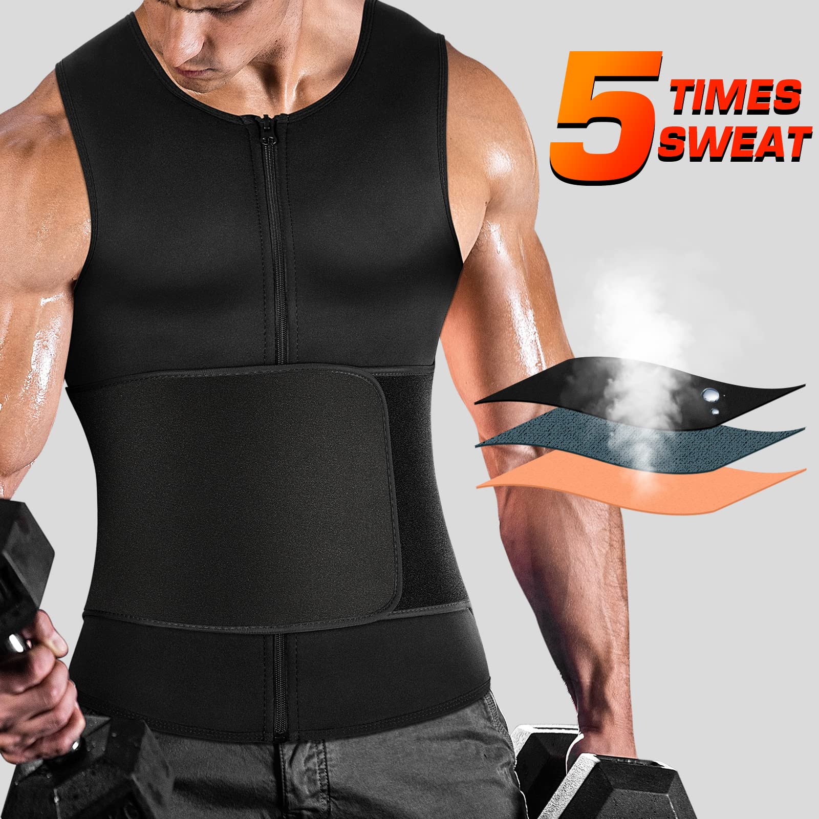 Cimkiz sauna vest back view highlights posture-support design.