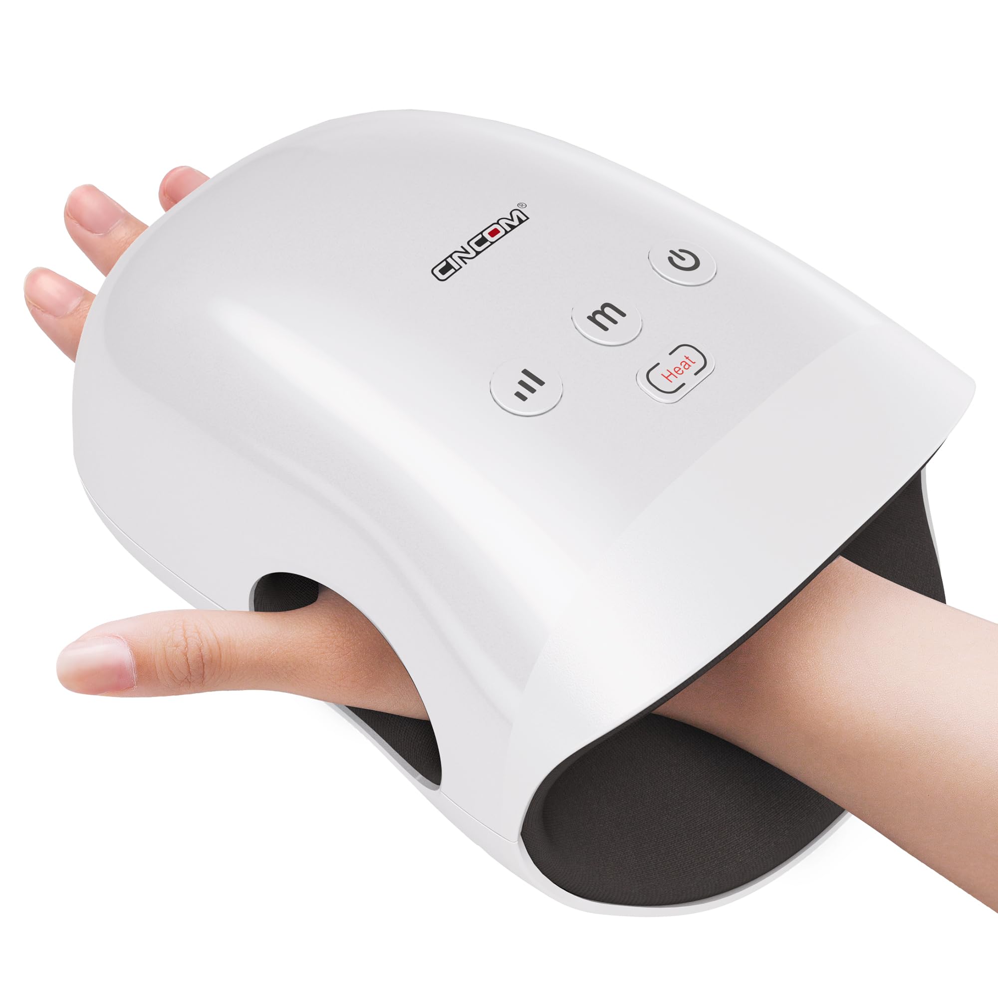 CINCOM Hand Massager cordless design for easy at-home relief.