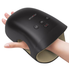 CINCOM Hand Massager showing deep kneading across the hand for soothing relief