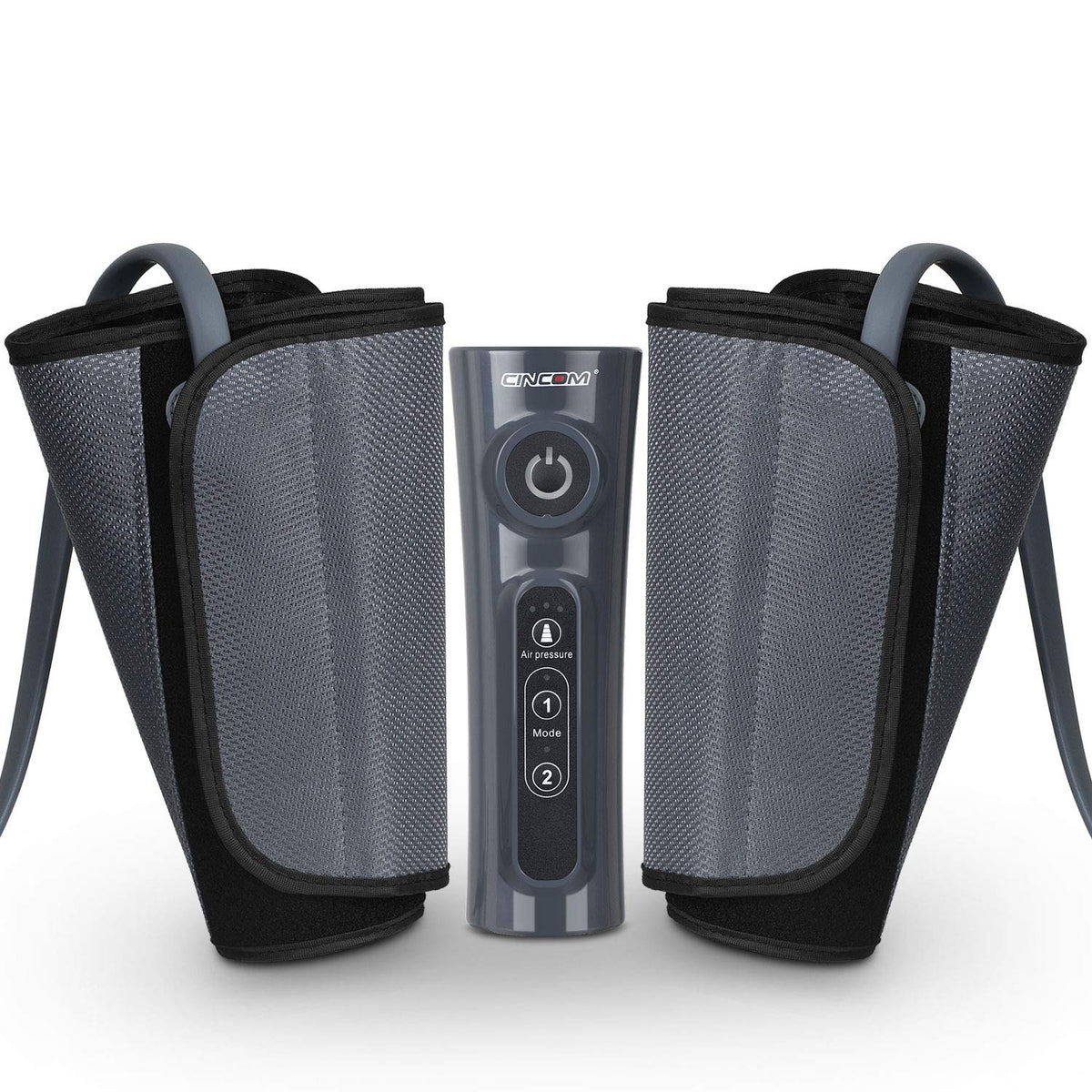 CINCOM leg massager calf wrap open for customizable compression to ease leg fatigue