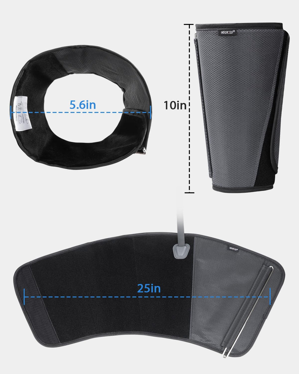 CINCOM leg massager handheld controller used to adjust modes and intensity